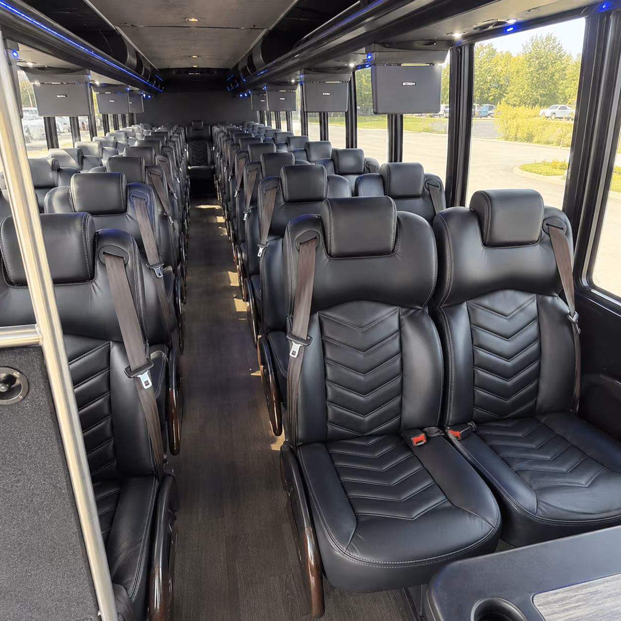 redwood city 35 passenger minibus inside