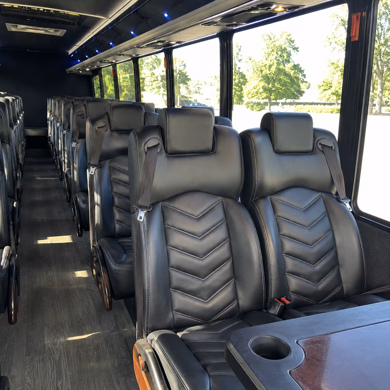 redwood city 35 passenger minibus interior