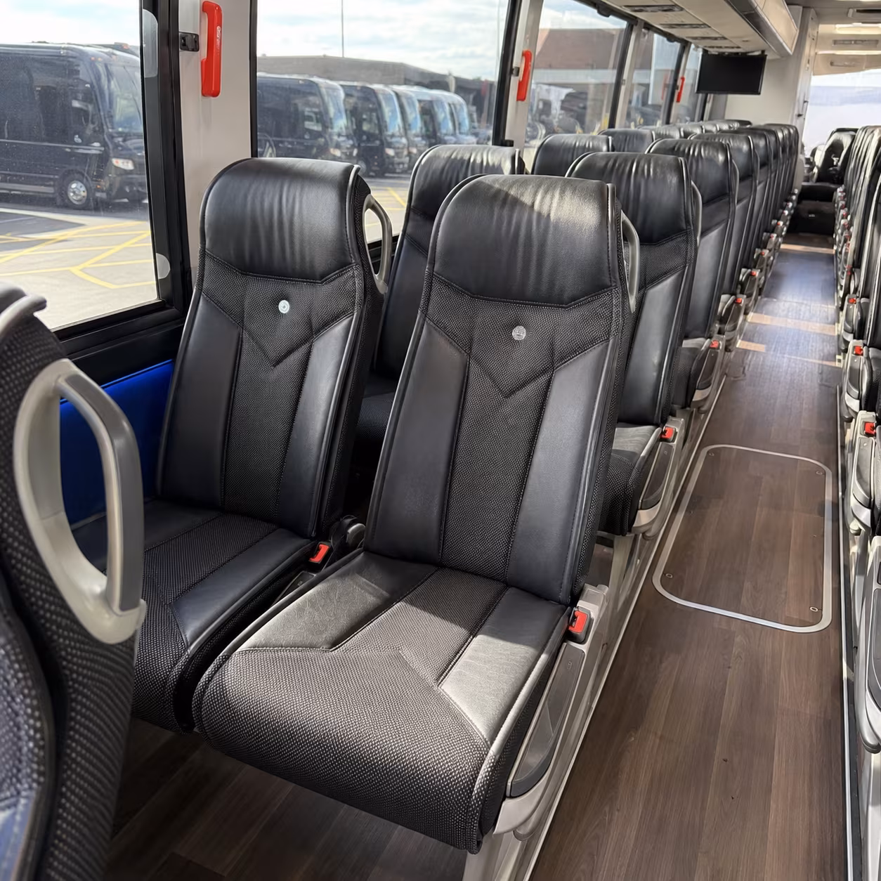 redwood city 40 passenger charter bus interior
