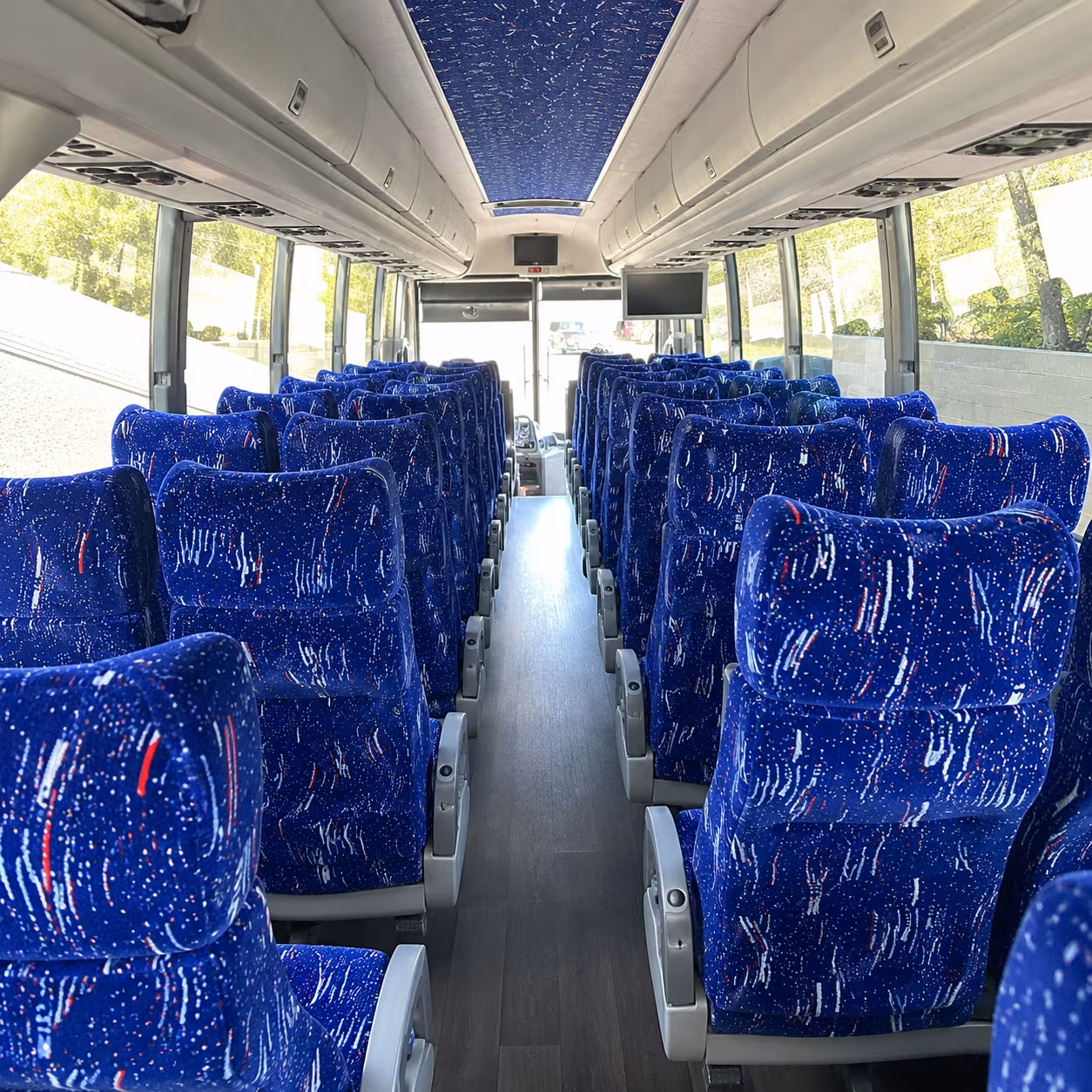 redwood city 50 passenger charter bus interior
