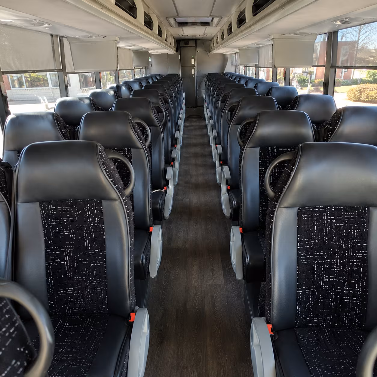 redwood city 54 passenger charter bus inside