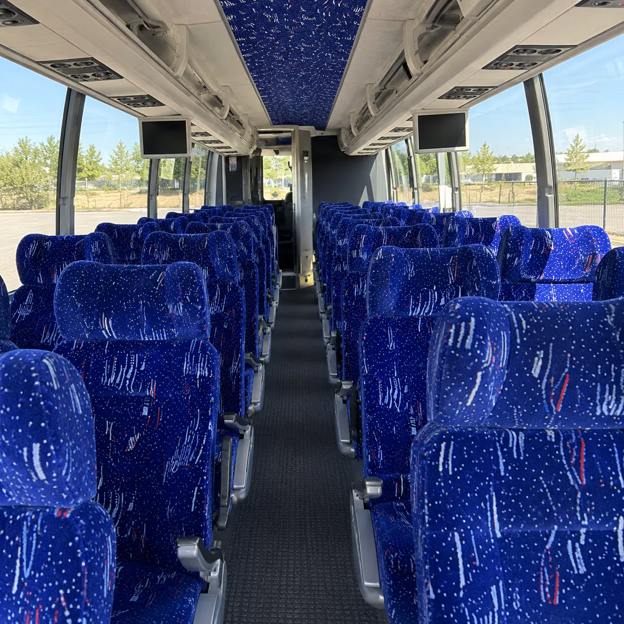 redwood city 54 passenger charter bus interior
