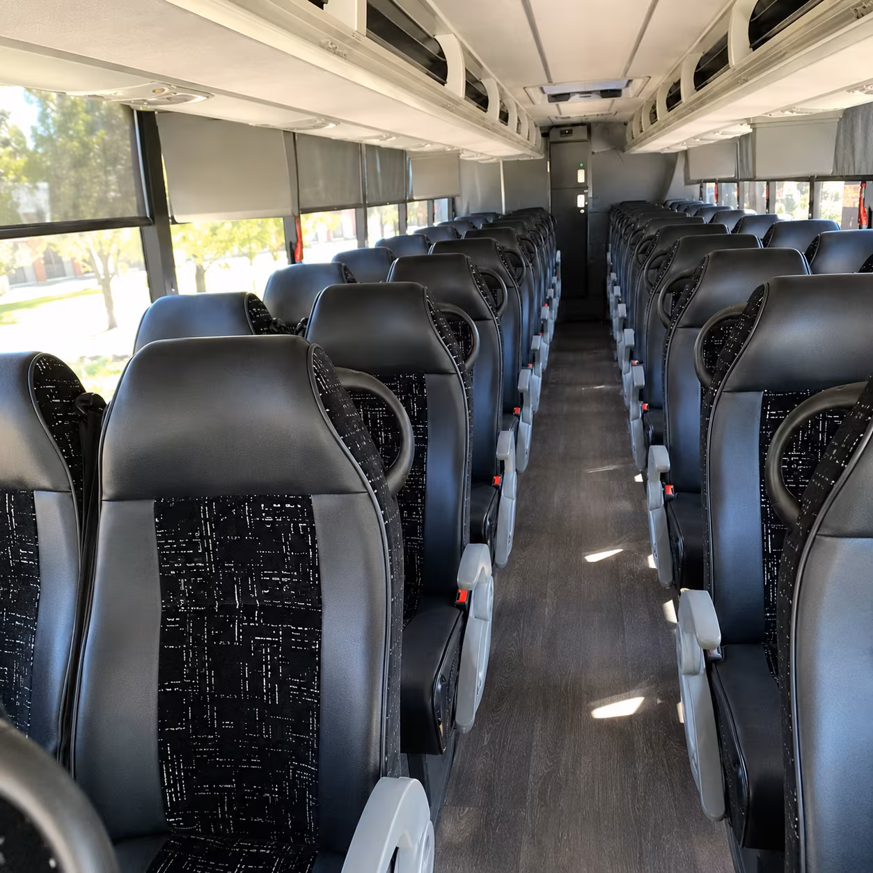 redwood city charter bus interior