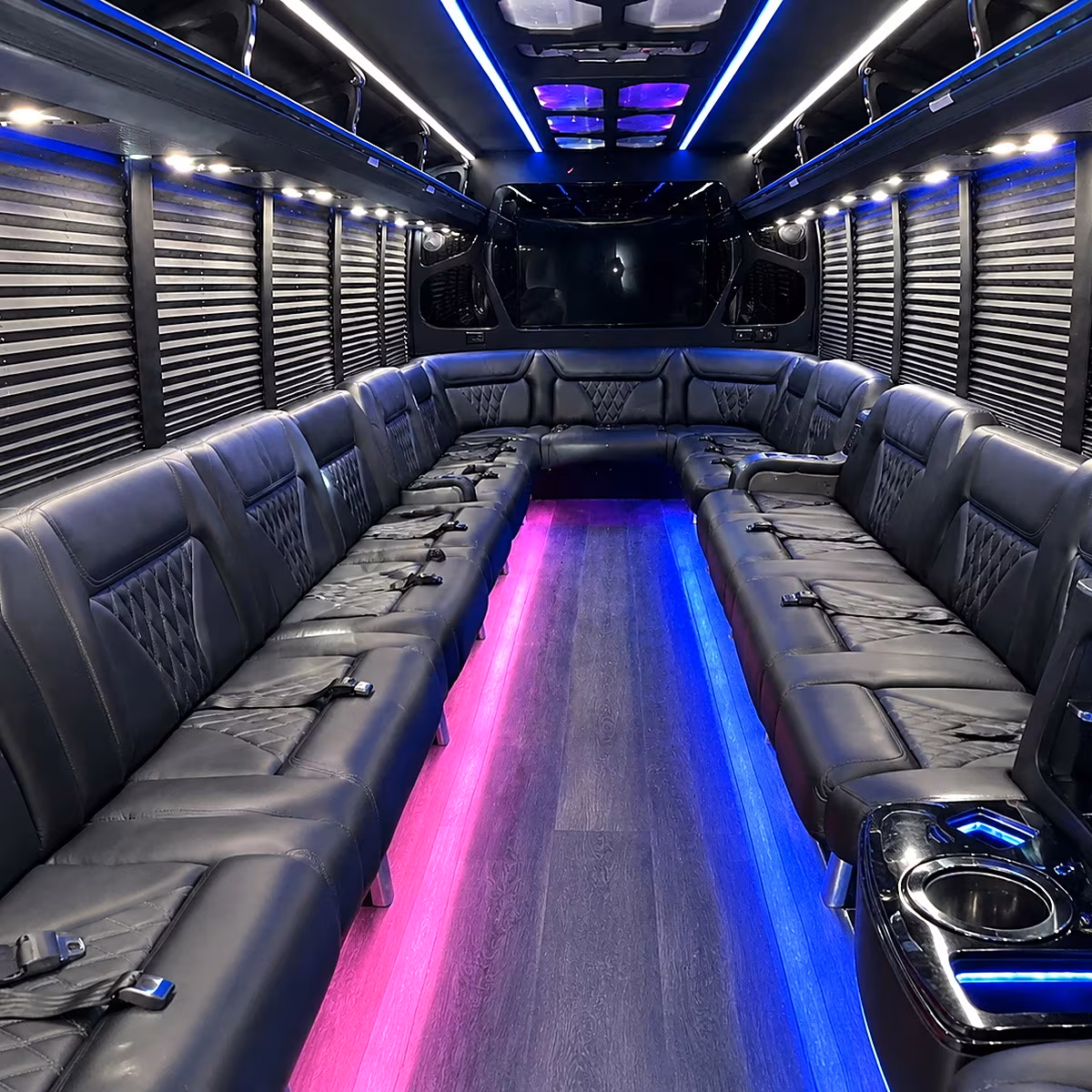 redwood city party bus interior